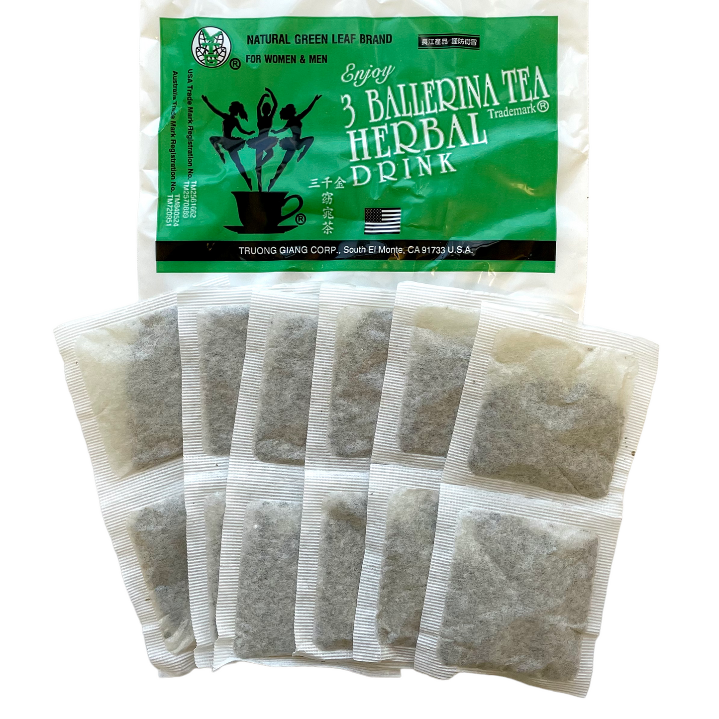 3 Ballerina Tea Herbal Drink - Extra Strength (18 Tea Bags)