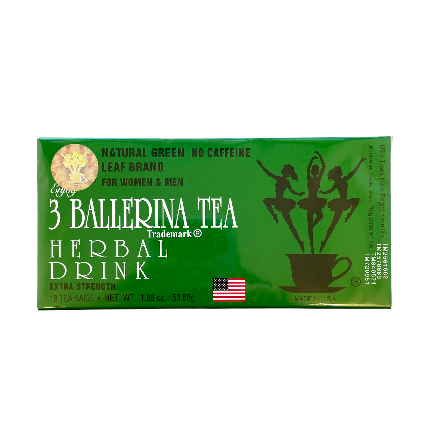 3 Ballerina Tea Herbal Drink - Extra Strength (18 Tea Bags)
