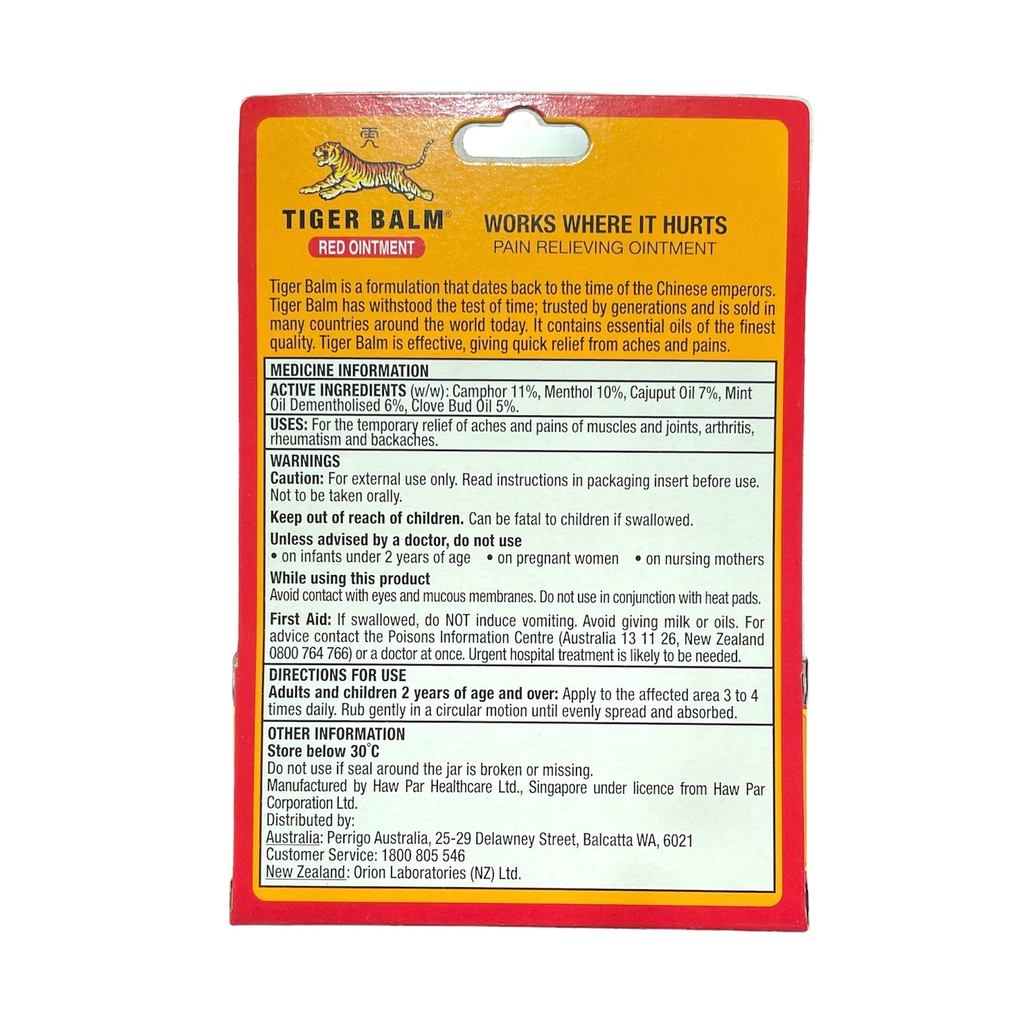 Tiger Balm Ointment - Red